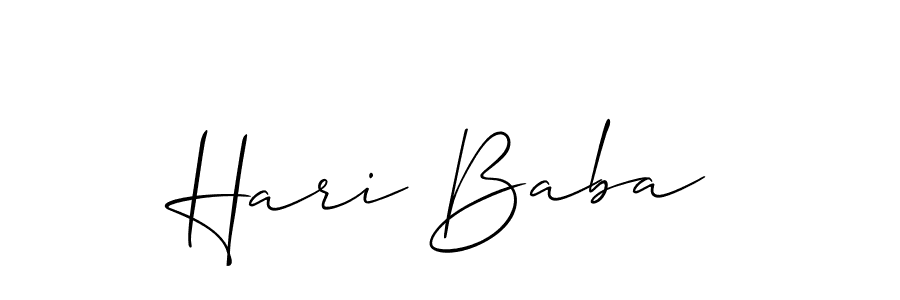 Make a beautiful signature design for name Hari Baba. With this signature (Allison_Script) style, you can create a handwritten signature for free. Hari Baba signature style 2 images and pictures png