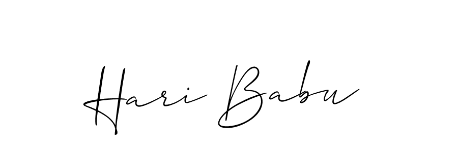 Make a beautiful signature design for name Hari Babu. With this signature (Allison_Script) style, you can create a handwritten signature for free. Hari Babu signature style 2 images and pictures png