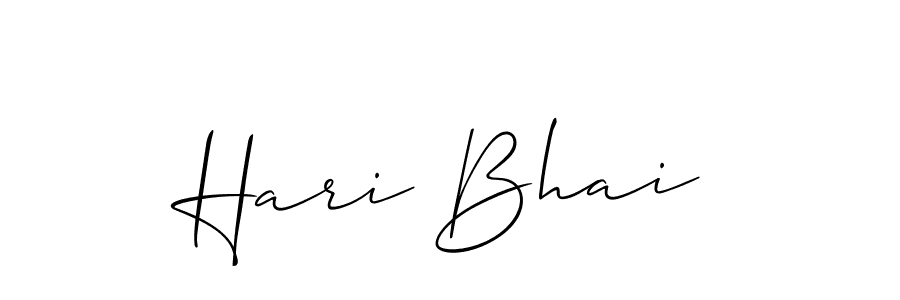 Use a signature maker to create a handwritten signature online. With this signature software, you can design (Allison_Script) your own signature for name Hari Bhai. Hari Bhai signature style 2 images and pictures png