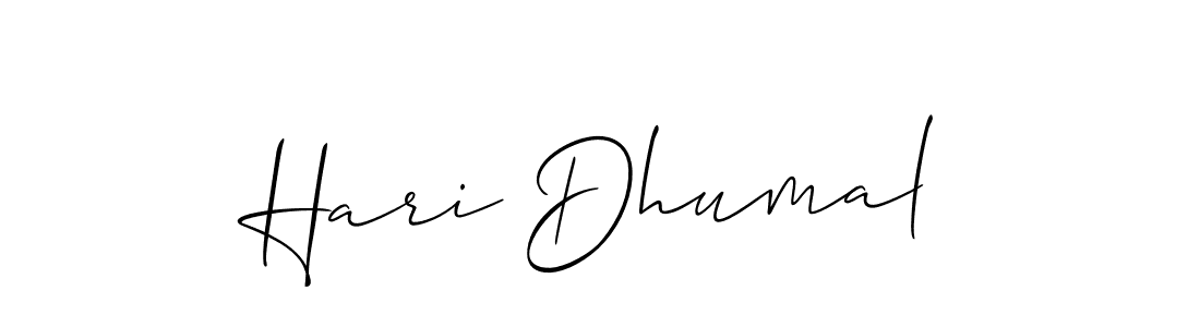 Hari Dhumal stylish signature style. Best Handwritten Sign (Allison_Script) for my name. Handwritten Signature Collection Ideas for my name Hari Dhumal. Hari Dhumal signature style 2 images and pictures png