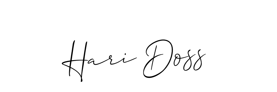 Make a beautiful signature design for name Hari Doss. With this signature (Allison_Script) style, you can create a handwritten signature for free. Hari Doss signature style 2 images and pictures png