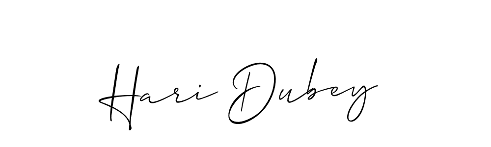 Also we have Hari Dubey name is the best signature style. Create professional handwritten signature collection using Allison_Script autograph style. Hari Dubey signature style 2 images and pictures png