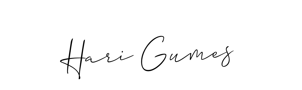 Use a signature maker to create a handwritten signature online. With this signature software, you can design (Allison_Script) your own signature for name Hari Gumes. Hari Gumes signature style 2 images and pictures png