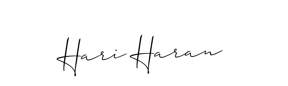 You should practise on your own different ways (Allison_Script) to write your name (Hari Haran) in signature. don't let someone else do it for you. Hari Haran signature style 2 images and pictures png