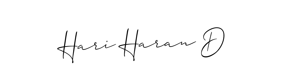 Similarly Allison_Script is the best handwritten signature design. Signature creator online .You can use it as an online autograph creator for name Hari Haran D. Hari Haran D signature style 2 images and pictures png