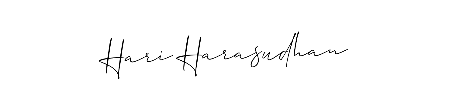 Also You can easily find your signature by using the search form. We will create Hari Harasudhan name handwritten signature images for you free of cost using Allison_Script sign style. Hari Harasudhan signature style 2 images and pictures png