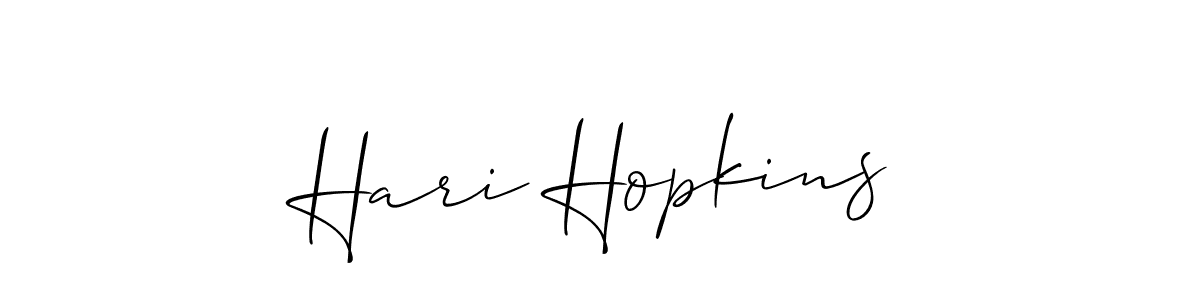 Also You can easily find your signature by using the search form. We will create Hari Hopkins name handwritten signature images for you free of cost using Allison_Script sign style. Hari Hopkins signature style 2 images and pictures png