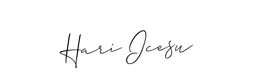 It looks lik you need a new signature style for name Hari Icesu. Design unique handwritten (Allison_Script) signature with our free signature maker in just a few clicks. Hari Icesu signature style 2 images and pictures png