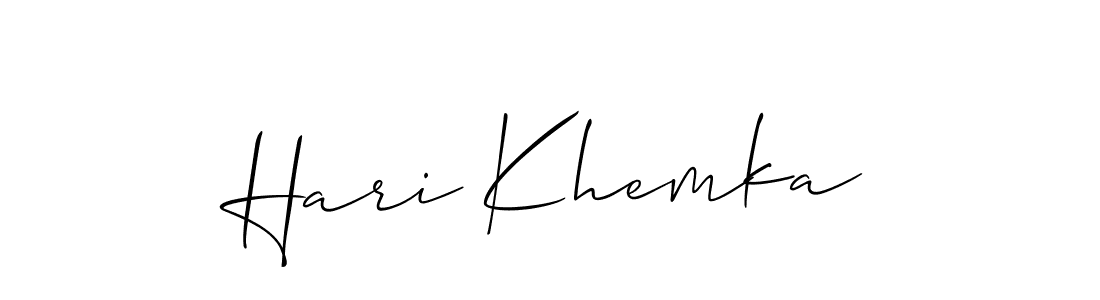 Also You can easily find your signature by using the search form. We will create Hari Khemka name handwritten signature images for you free of cost using Allison_Script sign style. Hari Khemka signature style 2 images and pictures png