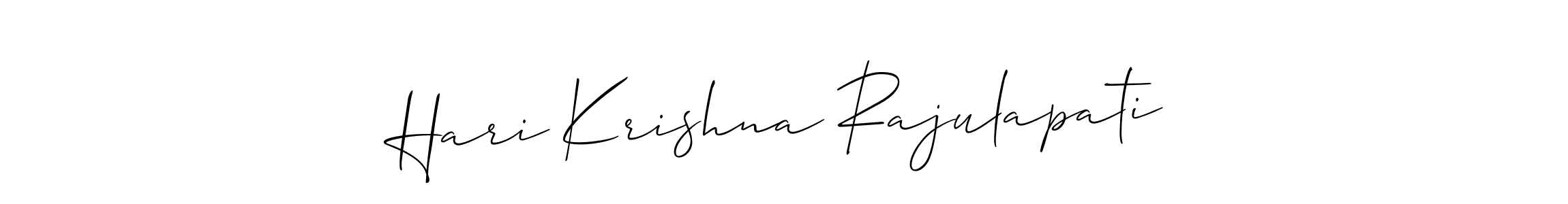 It looks lik you need a new signature style for name Hari Krishna Rajulapati. Design unique handwritten (Allison_Script) signature with our free signature maker in just a few clicks. Hari Krishna Rajulapati signature style 2 images and pictures png