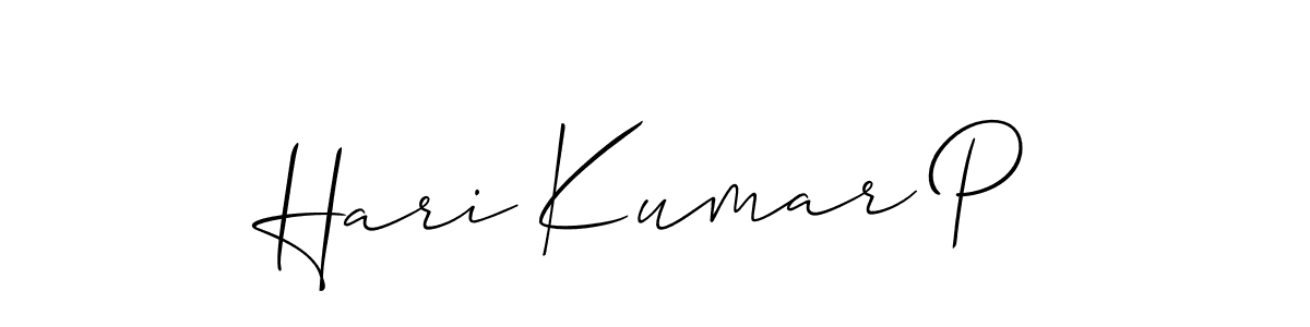 You should practise on your own different ways (Allison_Script) to write your name (Hari Kumar P) in signature. don't let someone else do it for you. Hari Kumar P signature style 2 images and pictures png