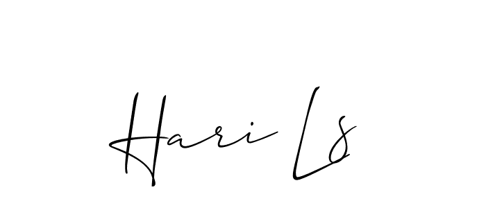 Also You can easily find your signature by using the search form. We will create Hari Ls name handwritten signature images for you free of cost using Allison_Script sign style. Hari Ls signature style 2 images and pictures png