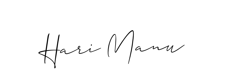 How to make Hari Manu signature? Allison_Script is a professional autograph style. Create handwritten signature for Hari Manu name. Hari Manu signature style 2 images and pictures png