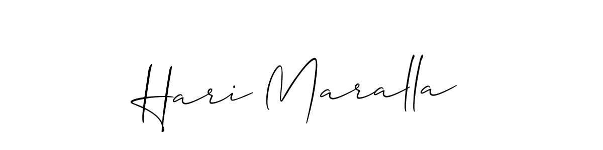 Hari Maralla stylish signature style. Best Handwritten Sign (Allison_Script) for my name. Handwritten Signature Collection Ideas for my name Hari Maralla. Hari Maralla signature style 2 images and pictures png