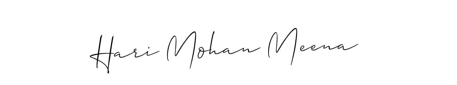 Allison_Script is a professional signature style that is perfect for those who want to add a touch of class to their signature. It is also a great choice for those who want to make their signature more unique. Get Hari Mohan Meena name to fancy signature for free. Hari Mohan Meena signature style 2 images and pictures png