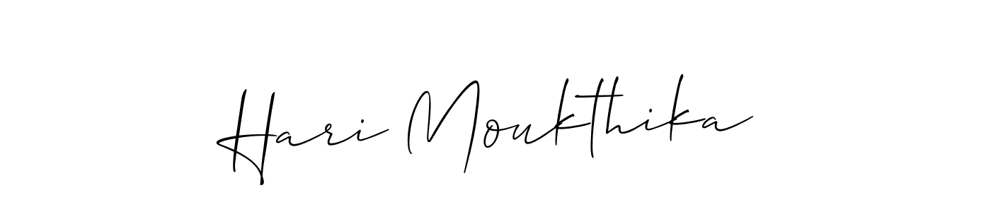 See photos of Hari Moukthika official signature by Spectra . Check more albums & portfolios. Read reviews & check more about Allison_Script font. Hari Moukthika signature style 2 images and pictures png