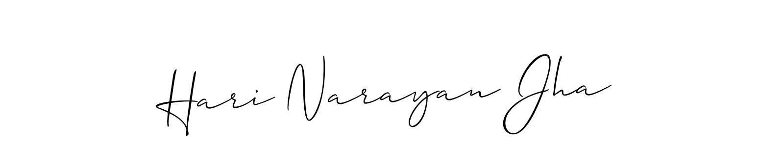 Create a beautiful signature design for name Hari Narayan Jha. With this signature (Allison_Script) fonts, you can make a handwritten signature for free. Hari Narayan Jha signature style 2 images and pictures png