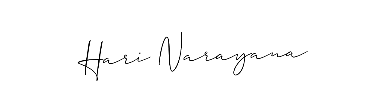 You should practise on your own different ways (Allison_Script) to write your name (Hari Narayana) in signature. don't let someone else do it for you. Hari Narayana signature style 2 images and pictures png