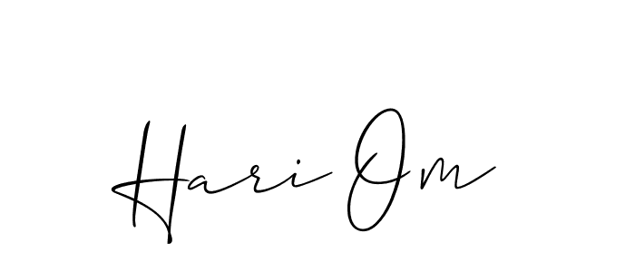 Design your own signature with our free online signature maker. With this signature software, you can create a handwritten (Allison_Script) signature for name Hari Om. Hari Om signature style 2 images and pictures png