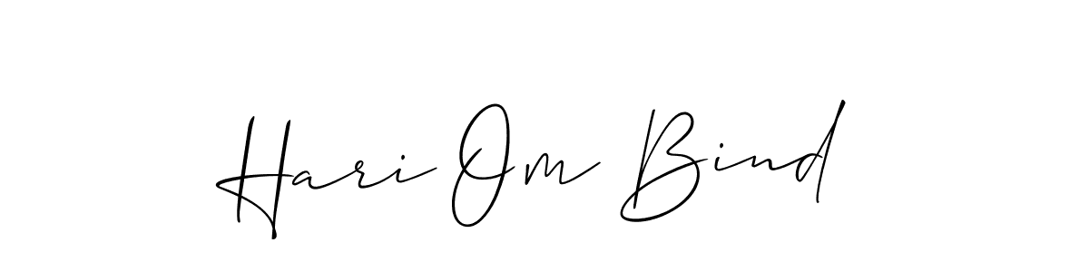 Hari Om Bind stylish signature style. Best Handwritten Sign (Allison_Script) for my name. Handwritten Signature Collection Ideas for my name Hari Om Bind. Hari Om Bind signature style 2 images and pictures png