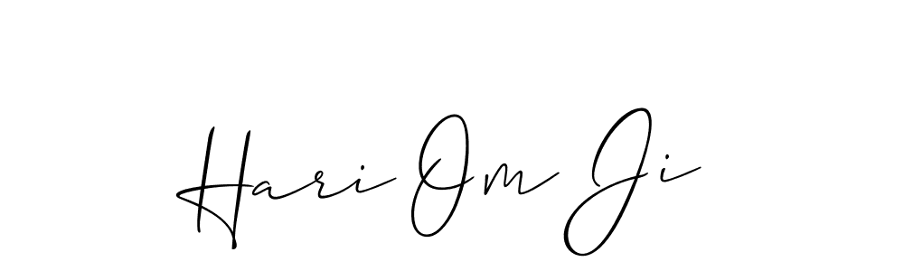 Make a beautiful signature design for name Hari Om Ji. With this signature (Allison_Script) style, you can create a handwritten signature for free. Hari Om Ji signature style 2 images and pictures png