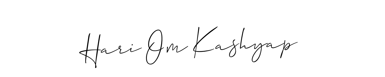 Also we have Hari Om Kashyap name is the best signature style. Create professional handwritten signature collection using Allison_Script autograph style. Hari Om Kashyap signature style 2 images and pictures png