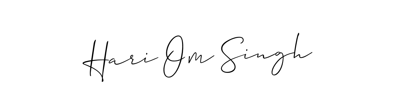 It looks lik you need a new signature style for name Hari Om Singh. Design unique handwritten (Allison_Script) signature with our free signature maker in just a few clicks. Hari Om Singh signature style 2 images and pictures png