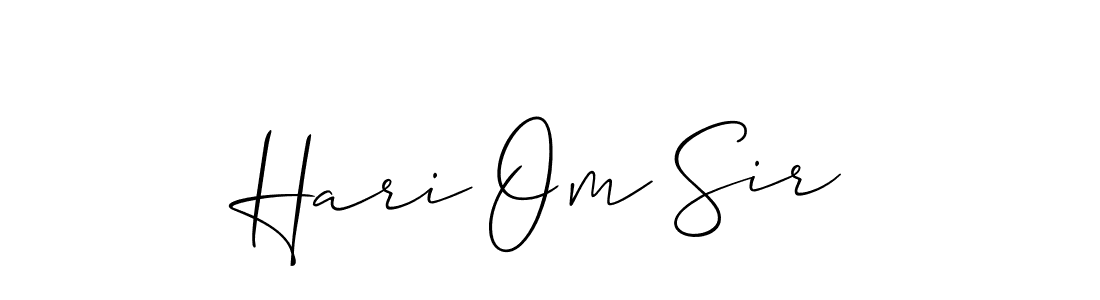 Hari Om Sir stylish signature style. Best Handwritten Sign (Allison_Script) for my name. Handwritten Signature Collection Ideas for my name Hari Om Sir. Hari Om Sir signature style 2 images and pictures png