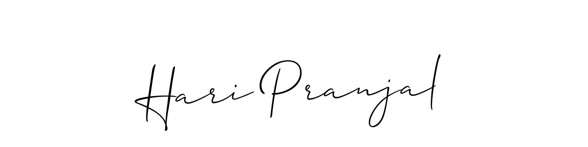 Create a beautiful signature design for name Hari Pranjal. With this signature (Allison_Script) fonts, you can make a handwritten signature for free. Hari Pranjal signature style 2 images and pictures png