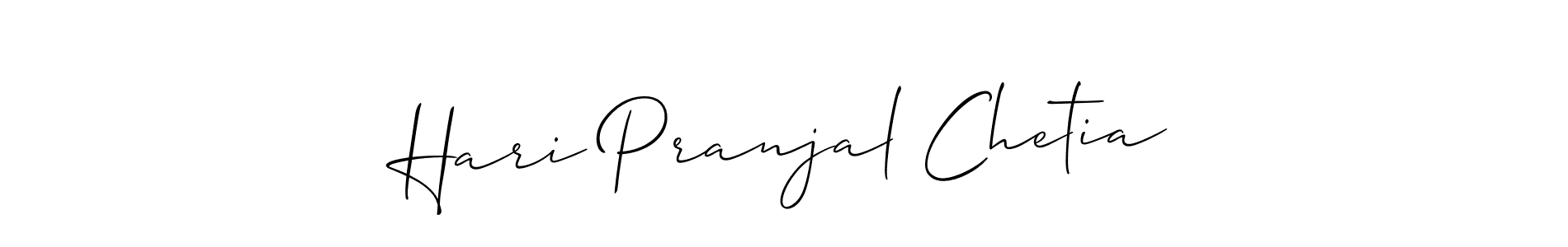 How to make Hari Pranjal Chetia name signature. Use Allison_Script style for creating short signs online. This is the latest handwritten sign. Hari Pranjal Chetia signature style 2 images and pictures png