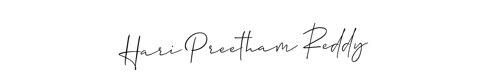 How to make Hari Preetham Reddy name signature. Use Allison_Script style for creating short signs online. This is the latest handwritten sign. Hari Preetham Reddy signature style 2 images and pictures png