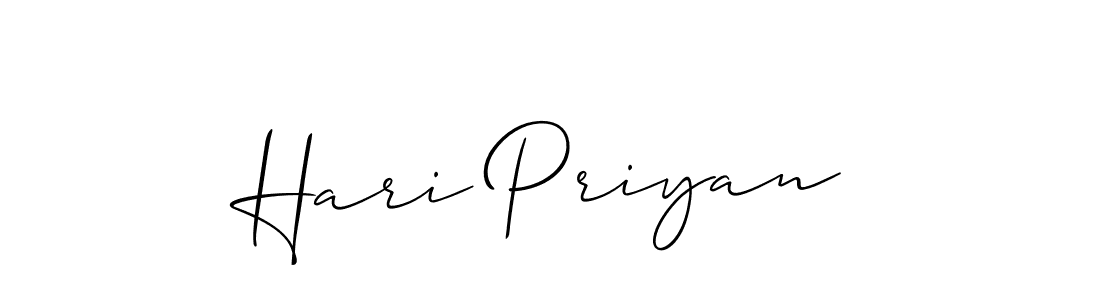 Design your own signature with our free online signature maker. With this signature software, you can create a handwritten (Allison_Script) signature for name Hari Priyan. Hari Priyan signature style 2 images and pictures png