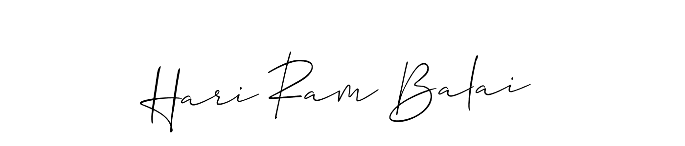 Create a beautiful signature design for name Hari Ram Balai. With this signature (Allison_Script) fonts, you can make a handwritten signature for free. Hari Ram Balai signature style 2 images and pictures png