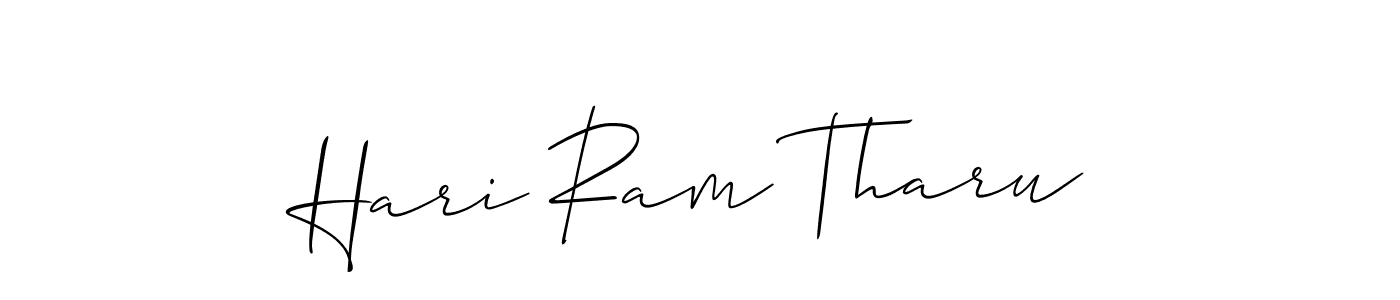 Also You can easily find your signature by using the search form. We will create Hari Ram Tharu name handwritten signature images for you free of cost using Allison_Script sign style. Hari Ram Tharu signature style 2 images and pictures png