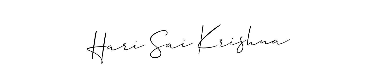 Hari Sai Krishna stylish signature style. Best Handwritten Sign (Allison_Script) for my name. Handwritten Signature Collection Ideas for my name Hari Sai Krishna. Hari Sai Krishna signature style 2 images and pictures png