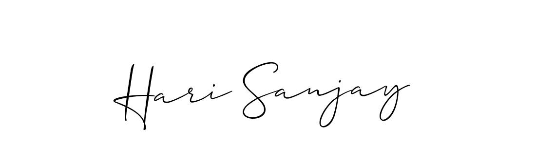 Allison_Script is a professional signature style that is perfect for those who want to add a touch of class to their signature. It is also a great choice for those who want to make their signature more unique. Get Hari Sanjay name to fancy signature for free. Hari Sanjay signature style 2 images and pictures png