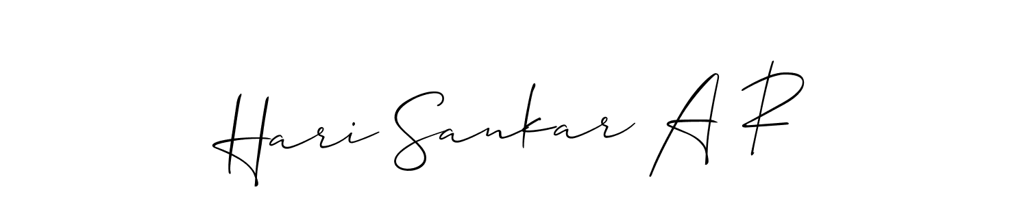 Similarly Allison_Script is the best handwritten signature design. Signature creator online .You can use it as an online autograph creator for name Hari Sankar A R. Hari Sankar A R signature style 2 images and pictures png