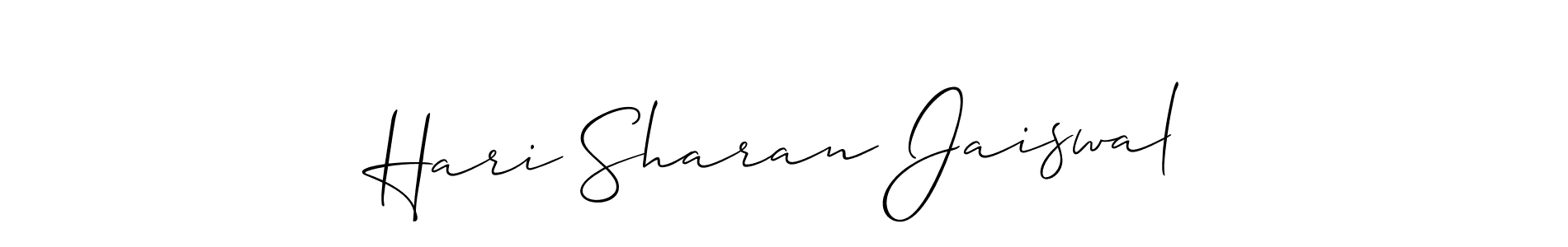 This is the best signature style for the Hari Sharan Jaiswal name. Also you like these signature font (Allison_Script). Mix name signature. Hari Sharan Jaiswal signature style 2 images and pictures png