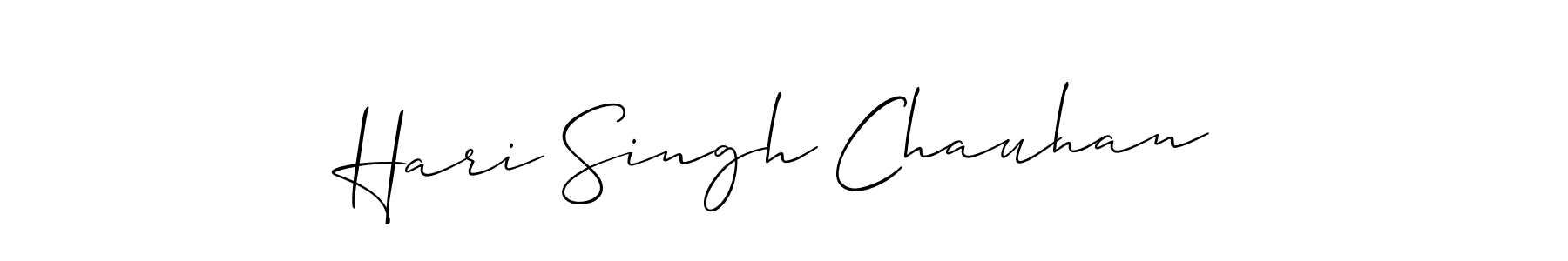 You should practise on your own different ways (Allison_Script) to write your name (Hari Singh Chauhan) in signature. don't let someone else do it for you. Hari Singh Chauhan signature style 2 images and pictures png