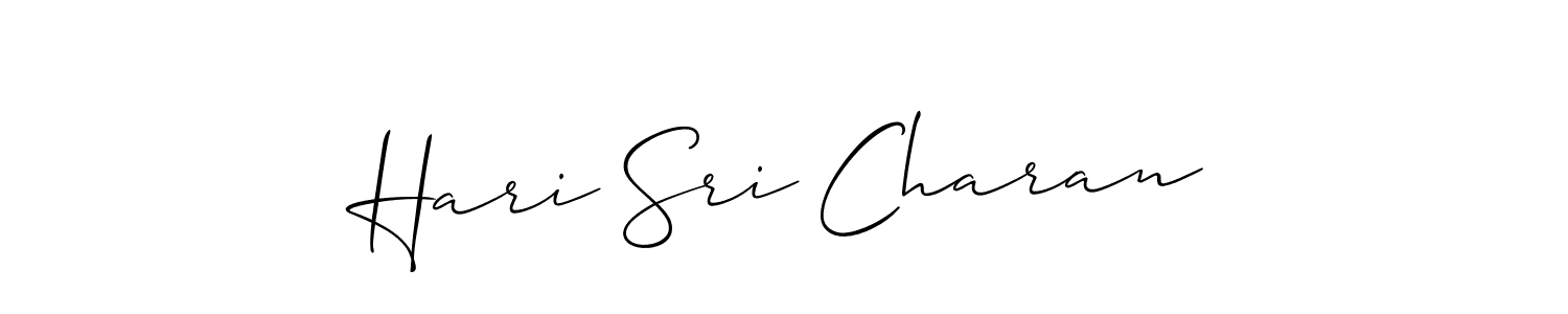 Design your own signature with our free online signature maker. With this signature software, you can create a handwritten (Allison_Script) signature for name Hari Sri Charan. Hari Sri Charan signature style 2 images and pictures png