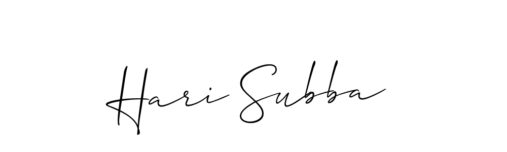 Design your own signature with our free online signature maker. With this signature software, you can create a handwritten (Allison_Script) signature for name Hari Subba. Hari Subba signature style 2 images and pictures png