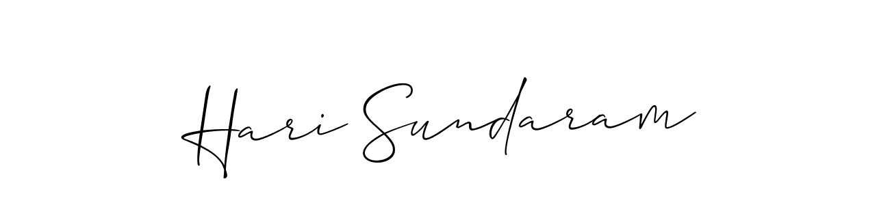 Also we have Hari Sundaram name is the best signature style. Create professional handwritten signature collection using Allison_Script autograph style. Hari Sundaram signature style 2 images and pictures png