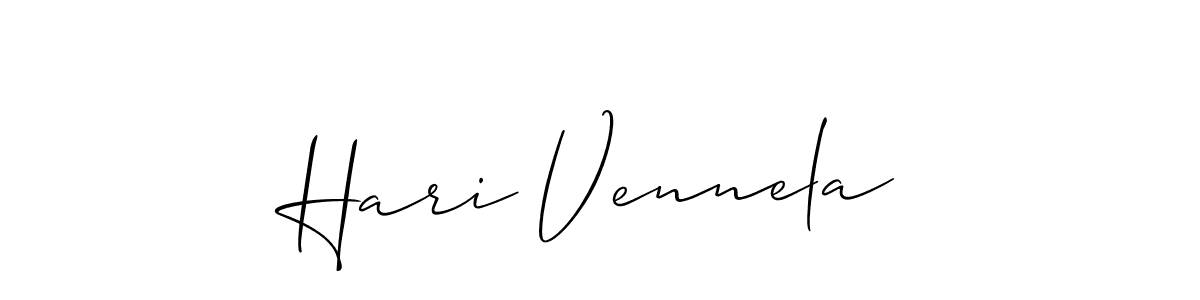 Best and Professional Signature Style for Hari Vennela. Allison_Script Best Signature Style Collection. Hari Vennela signature style 2 images and pictures png