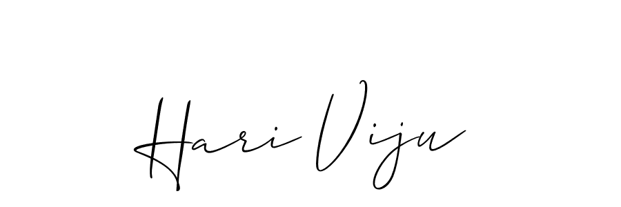 The best way (Allison_Script) to make a short signature is to pick only two or three words in your name. The name Hari Viju include a total of six letters. For converting this name. Hari Viju signature style 2 images and pictures png