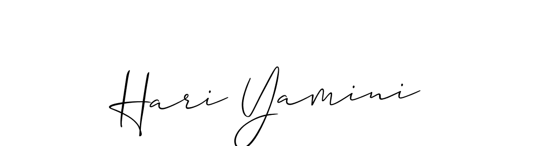 The best way (Allison_Script) to make a short signature is to pick only two or three words in your name. The name Hari Yamini include a total of six letters. For converting this name. Hari Yamini signature style 2 images and pictures png