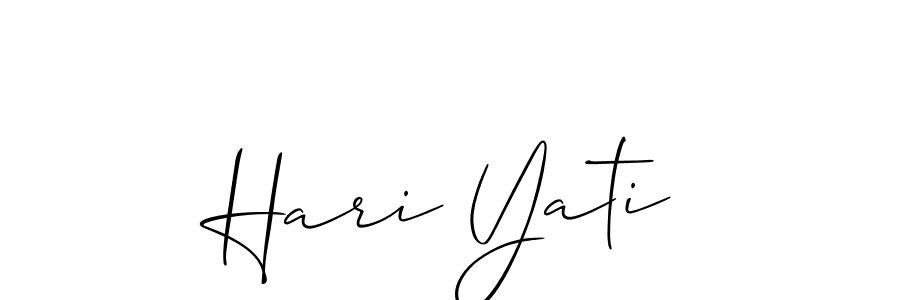 Use a signature maker to create a handwritten signature online. With this signature software, you can design (Allison_Script) your own signature for name Hari Yati. Hari Yati signature style 2 images and pictures png