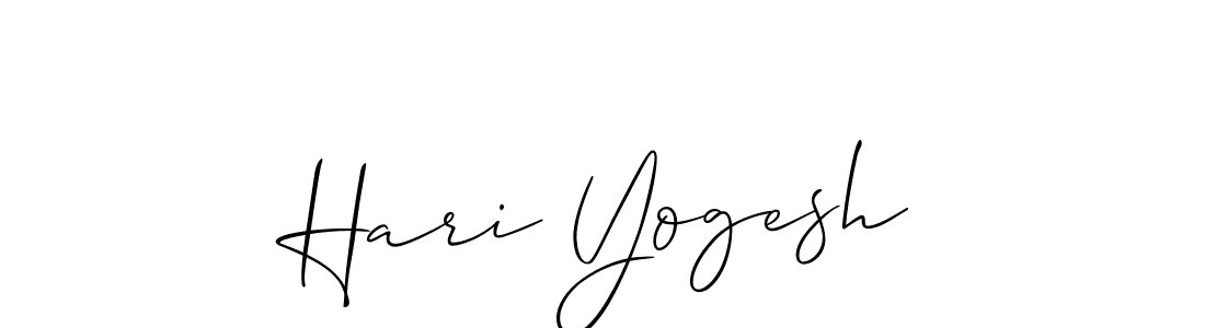 Create a beautiful signature design for name Hari Yogesh. With this signature (Allison_Script) fonts, you can make a handwritten signature for free. Hari Yogesh signature style 2 images and pictures png
