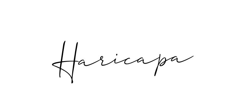 How to make Haricapa name signature. Use Allison_Script style for creating short signs online. This is the latest handwritten sign. Haricapa signature style 2 images and pictures png