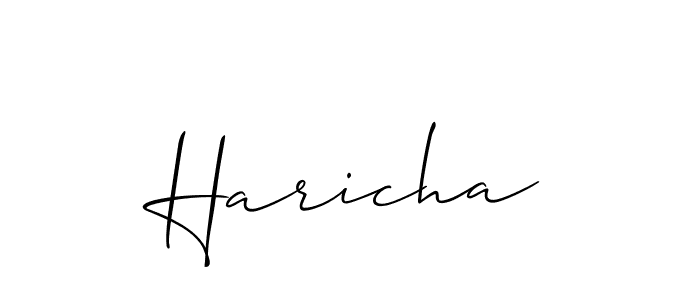 It looks lik you need a new signature style for name Haricha. Design unique handwritten (Allison_Script) signature with our free signature maker in just a few clicks. Haricha signature style 2 images and pictures png