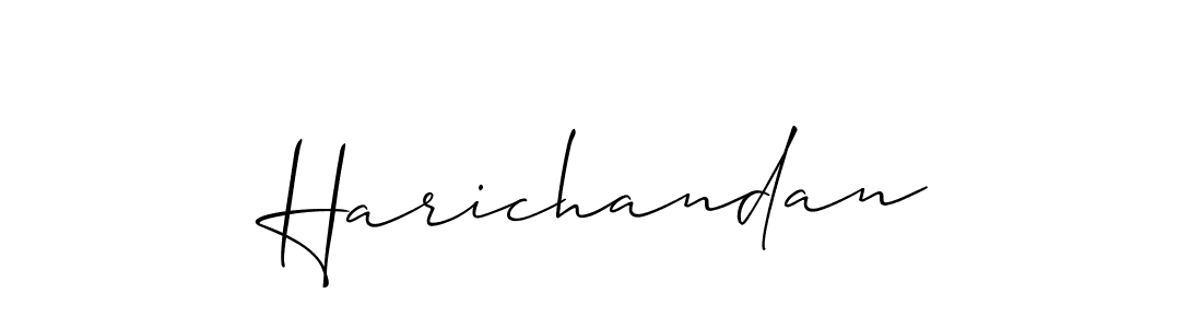 The best way (Allison_Script) to make a short signature is to pick only two or three words in your name. The name Harichandan include a total of six letters. For converting this name. Harichandan signature style 2 images and pictures png